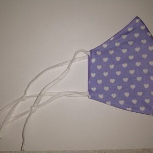 maska vijolična srčki