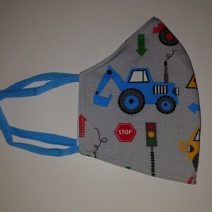 Gradbeni stroji na sivi osnovi