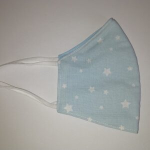 Modra z belimi zvezdicami - bela