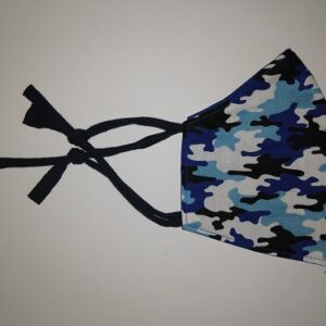 Kamuflažna črna, modra, bela