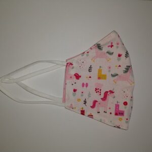 Poniji na beli osnovi - roza